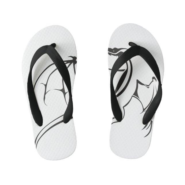 Simple Flying Dragon Kid's Flip Flops (Footbed)