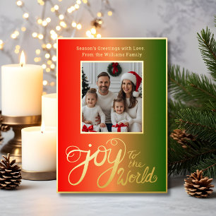 Simple Foil Christmas Card Template Photos Modern 