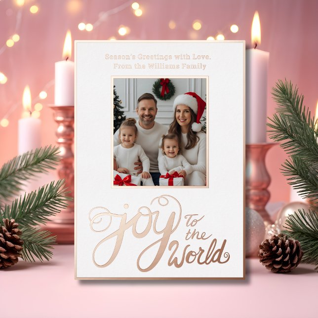 Simple Foil Christmas Card Template Photos Modern  (Creator Uploaded)