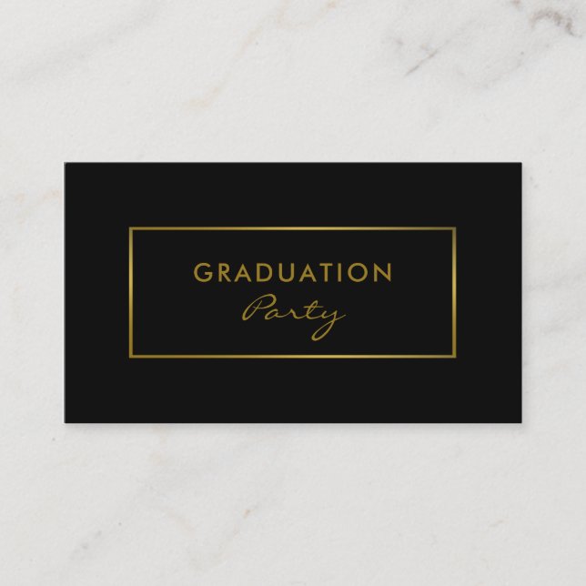 Simple Foil Effect Graduation Party Ticket Invite (Front)