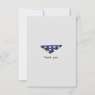 Simple folded American flag veteran thank you