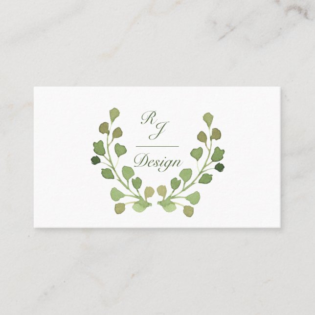 Simple Foliage Business Card (Front)