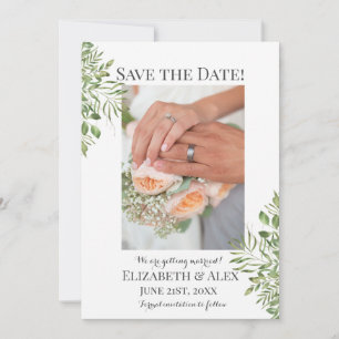 Simple Foliage, Engagement Photo Save the Date