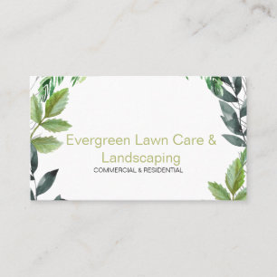 Simple Foliage Landscaping Business Card