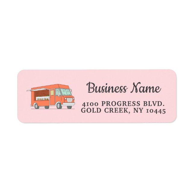 Simple Food Truck Packaging Label  (Front)