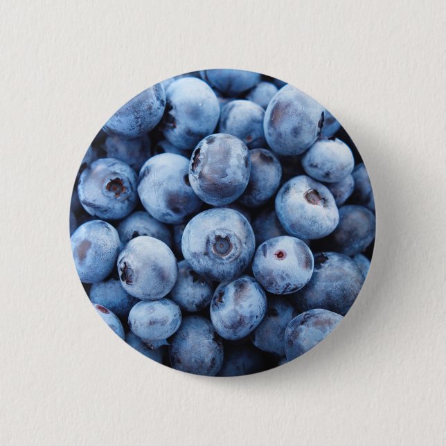 Simple Foodie Blueberry Pattern 6 Cm Round Badge (Front)