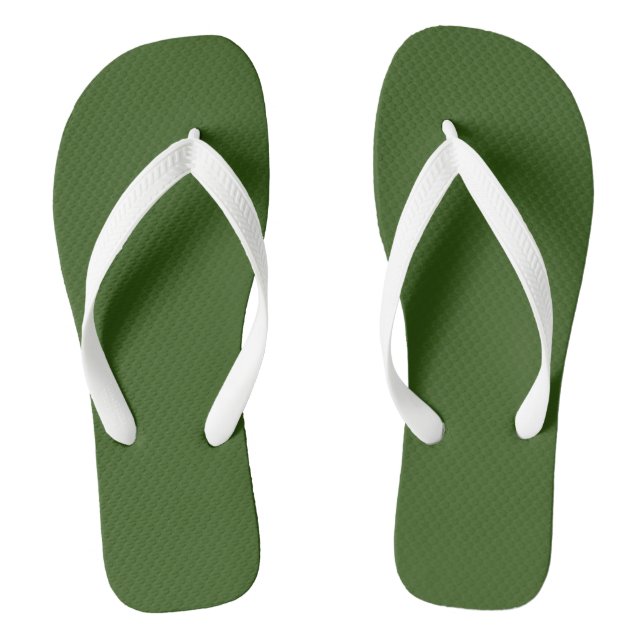 Simple Forest Green Authority® Flip Flops (Footbed)