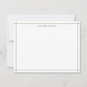 Simple Forest Green Geometric Modern Professional Card