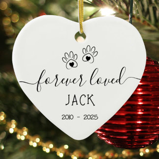 Simple Forever Loved Pet Ceramic Tree Decoration