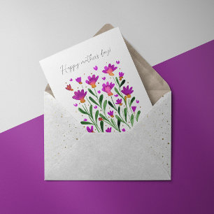 Simple forget me not flowers Mother's day Card
