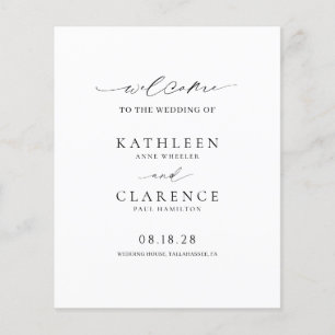 Simple Formal Classic Budget Wedding Program Flyer