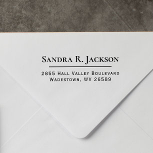 Simple Formal Corporate Custom Name Return Address Rubber Stamp