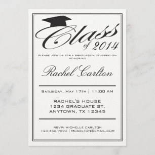 Simple Formal Graduation Celebration Invitation