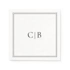 Simple Formal Monogram Elegant Wedding