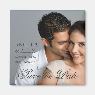 SIMPLE FORMAL PHOTO SAVE THE DATE MAGNETS