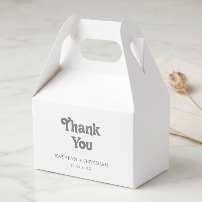 Simple Formal Thank You Wedding Favour Box (Creator Uploaded)
