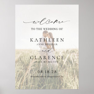 Simple Formal Traditional Classic Photo Wedding Poster