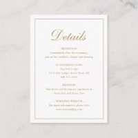 Simple Formal Traditional Elegant Gold Wedding