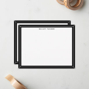 Simple Frame Black & White Personal Professional Card