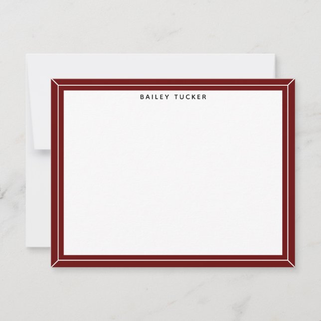 Simple Frame Custom Name Personal or Professional Card (Front)