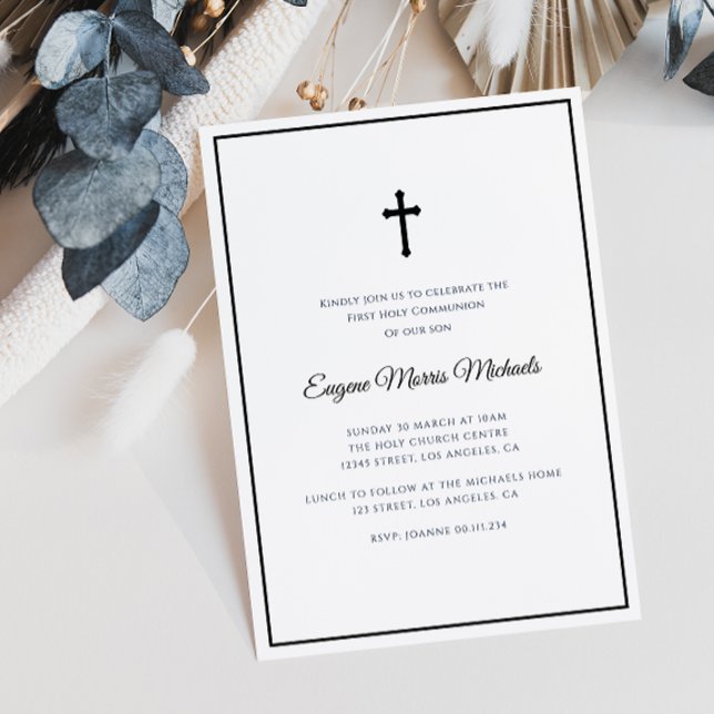 simple frame first communion invitation (Creator Uploaded)