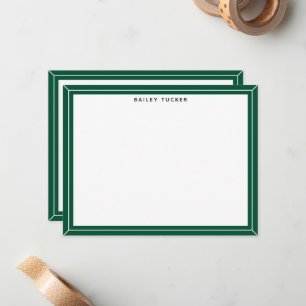 Simple Frame Green & White Personal Professional Card