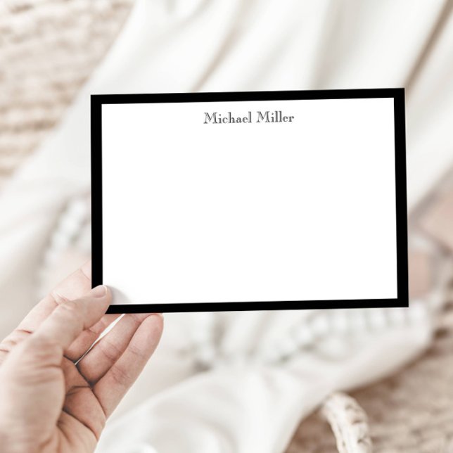 Simple Frame Masculine, Black/White Flat Card (Creator Uploaded)
