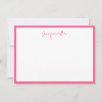 Simple Frame Tall Script Editable Hot Pink Custom