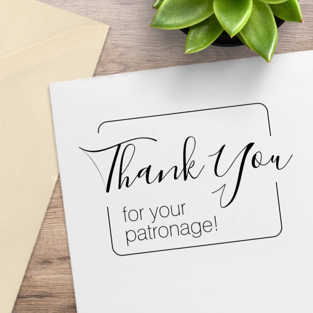 Simple Frame Thank You Rubber Stamp (Creator Uploaded)