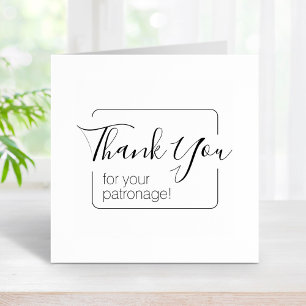 Simple Frame Thank You Rubber Stamp