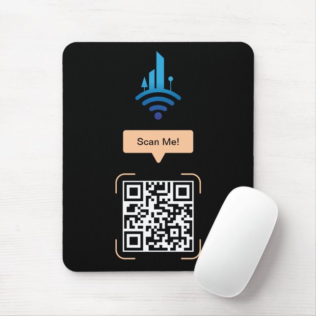 Simple Free Wi-Fi QR Code Mouse Mat (With Mouse)