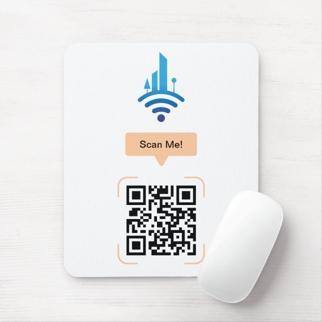 Simple Free Wi-Fi QR Code Mouse Mat (With Mouse)