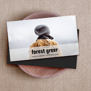 Simple Freelance Photographer Add Photo Business Card