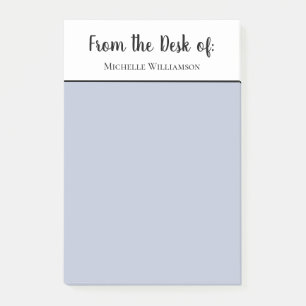 Simple From the Desk of Elegant Typography Purple Post-it Notes