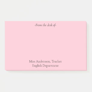 Simple From the Desk of Teacher's Post-it Notes