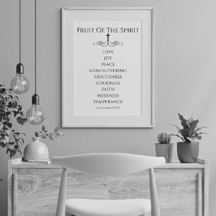 Simple Fruit of the Spirit Galatians 5 Poster