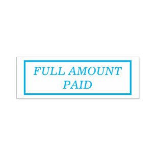 Simple "FULL AMOUNT PAID" Rubber Stamp