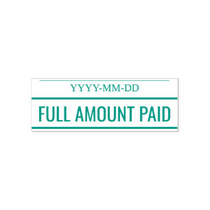 Simple "FULL AMOUNT PAID" Rubber Stamp