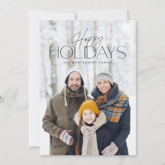 Simple full bleed photo modern holiday card