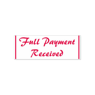 Simple "Full Payment Received" Rubber Stamp