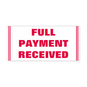Simple "FULL PAYMENT RECEIVED" Rubber Stamp
