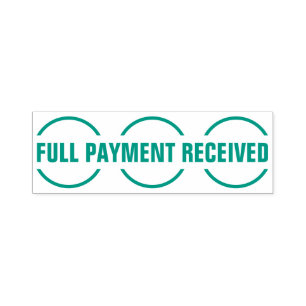 Simple "FULL PAYMENT RECEIVED" Rubber Stamp