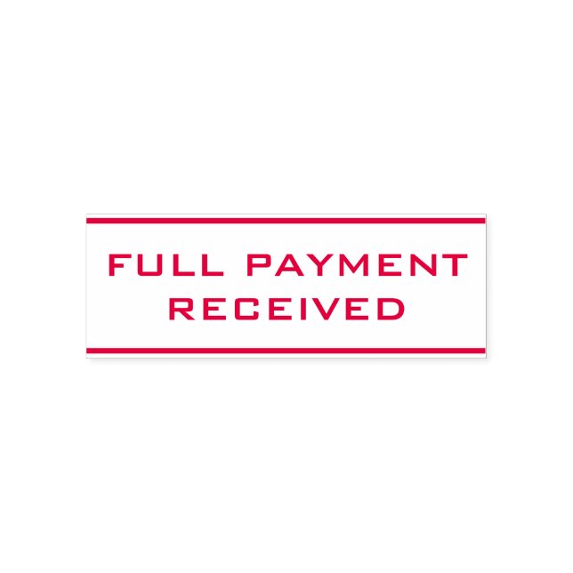 Simple "FULL PAYMENT RECEIVED" Rubber Stamp (Design)