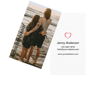 Simple Full Photo Minimalist Photography Business Card