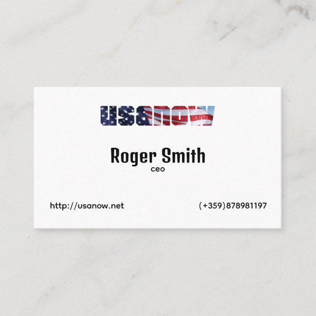 Simple fully customisable business card (Front)