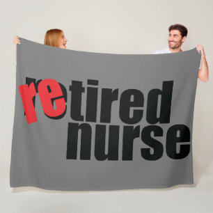 simple fun retired nurse fleece blanket