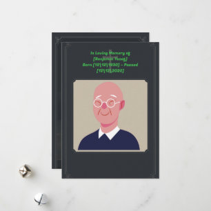 Simple Funeral Invitation Card