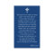 Simple Funeral Memorial Prayer Photo Blue Card