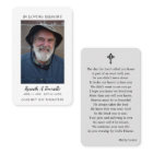 Simple Funeral Memorial Prayer Photo Card
