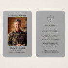 Simple Funeral Memorial Prayer Photo Card